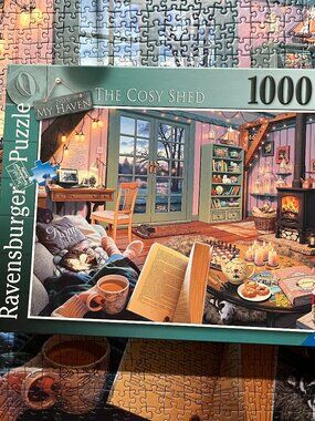 RAVENSBURGER 1000-Piece The Cosy Shed Jigsaw Puzzle - No Missing Pieces